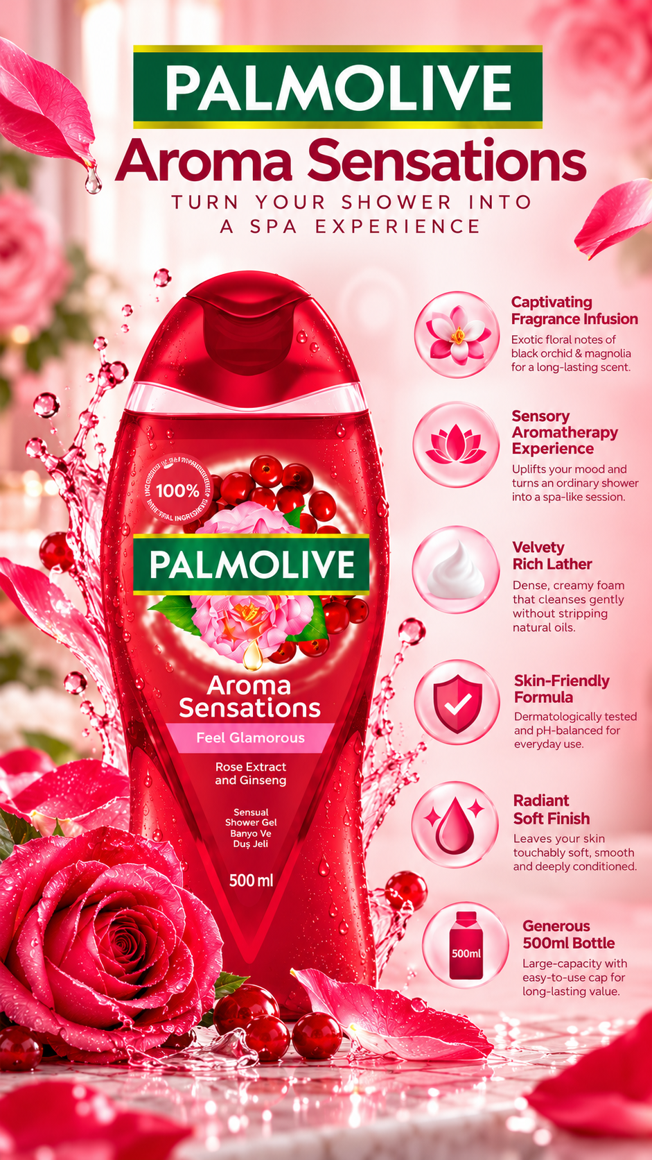 Palmolive Luxury Fragrance Body Wash - So Glamorous (500 ml)