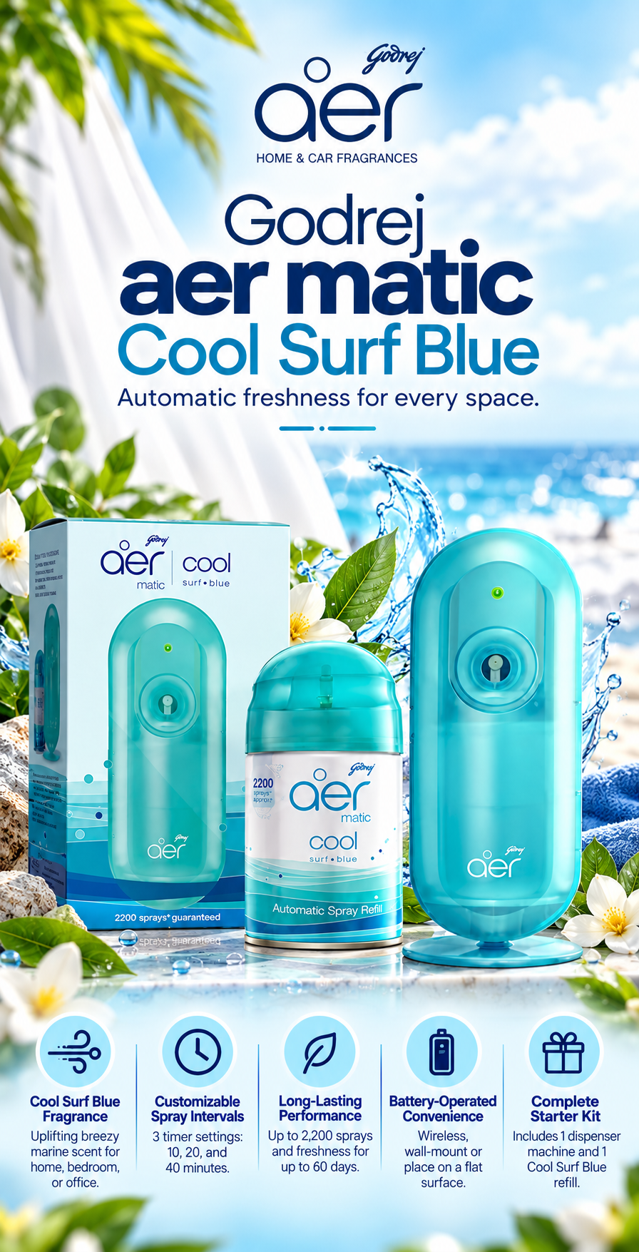 Godrej Aer Matic Automatic Air Freshener Kit