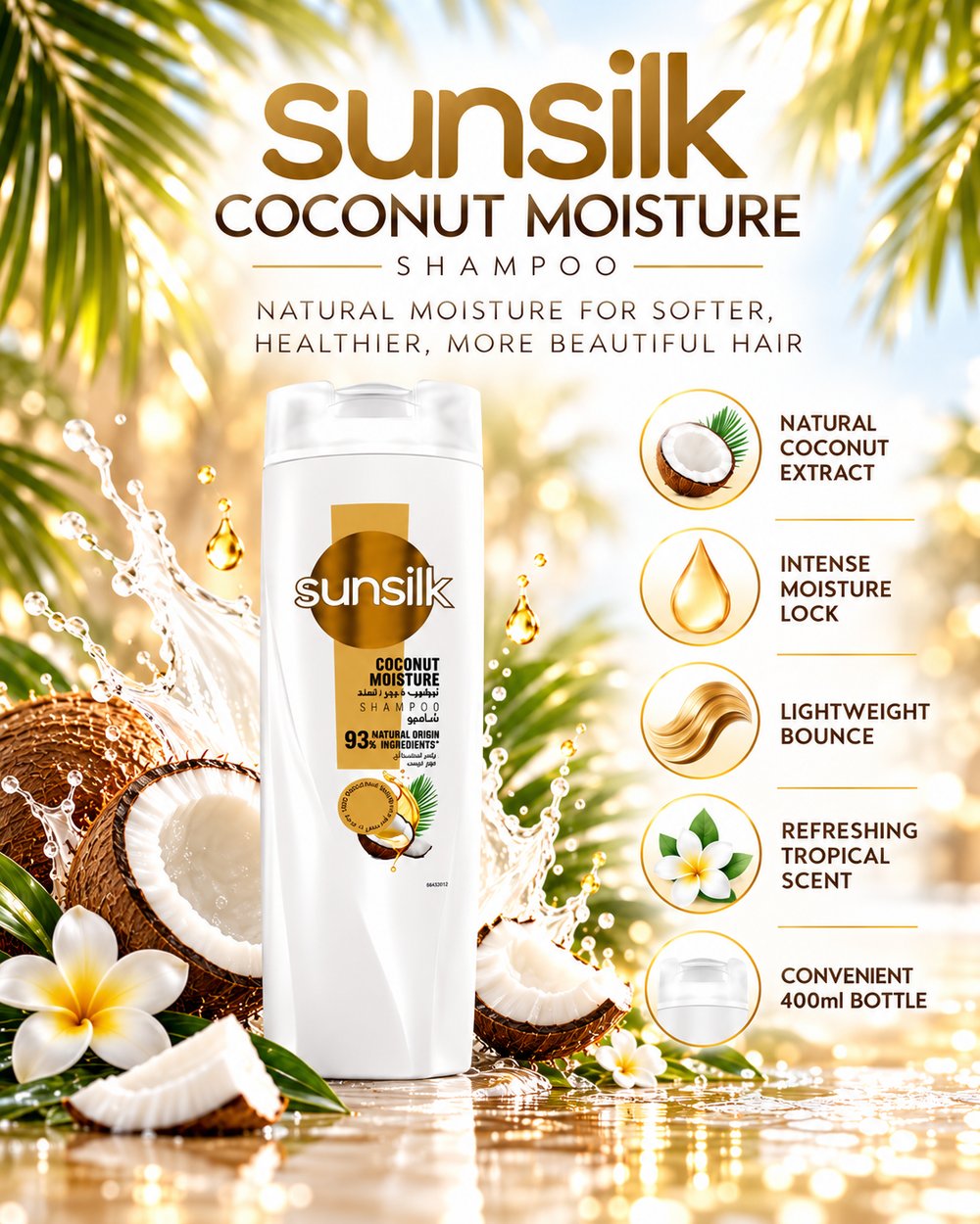 Sunsilk Coconut Hydration & Moisture Shampoo | 400ml