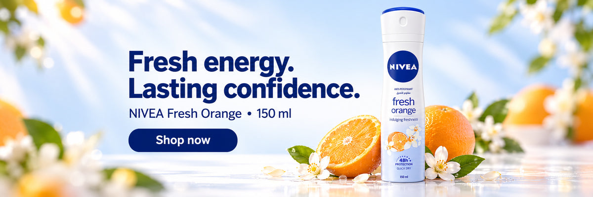 NIVEA Fresh Orange Antiperspirant Body Spray for Women – 48-Hour Protection, Quick-Dry Formula, 150ml x 3psc