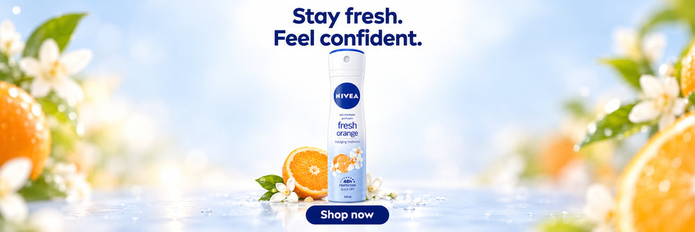 NIVEA Fresh Orange Antiperspirant Body Spray for Women – 48-Hour Protection, Quick-Dry Formula, 150ml x 3psc