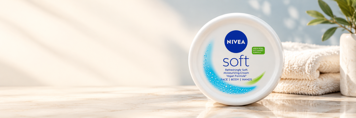 NIVEA Soft Moisturizing Cream for Face, Body & Hands – 300ml (1x3 pcs)