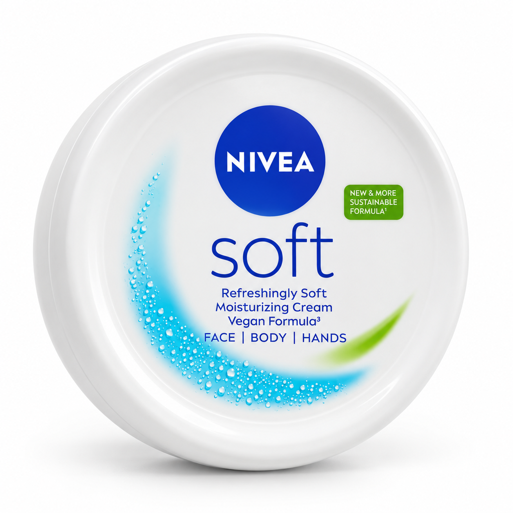 NIVEA Soft Moisturizing Cream for Face, Body & Hands – 300ml (1x3 pcs)