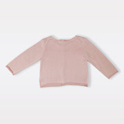 Nanos Baby Pink Knitted Button-Up Cardigan Jacket for Infants