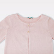 Nanos Baby Pink Knitted Button-Up Cardigan Jacket for Infants