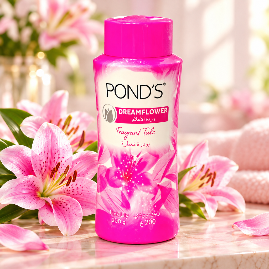 Pond’s Dreamflower Fragrant Talc – Pink Lily, 200 g (1x10 pcs)