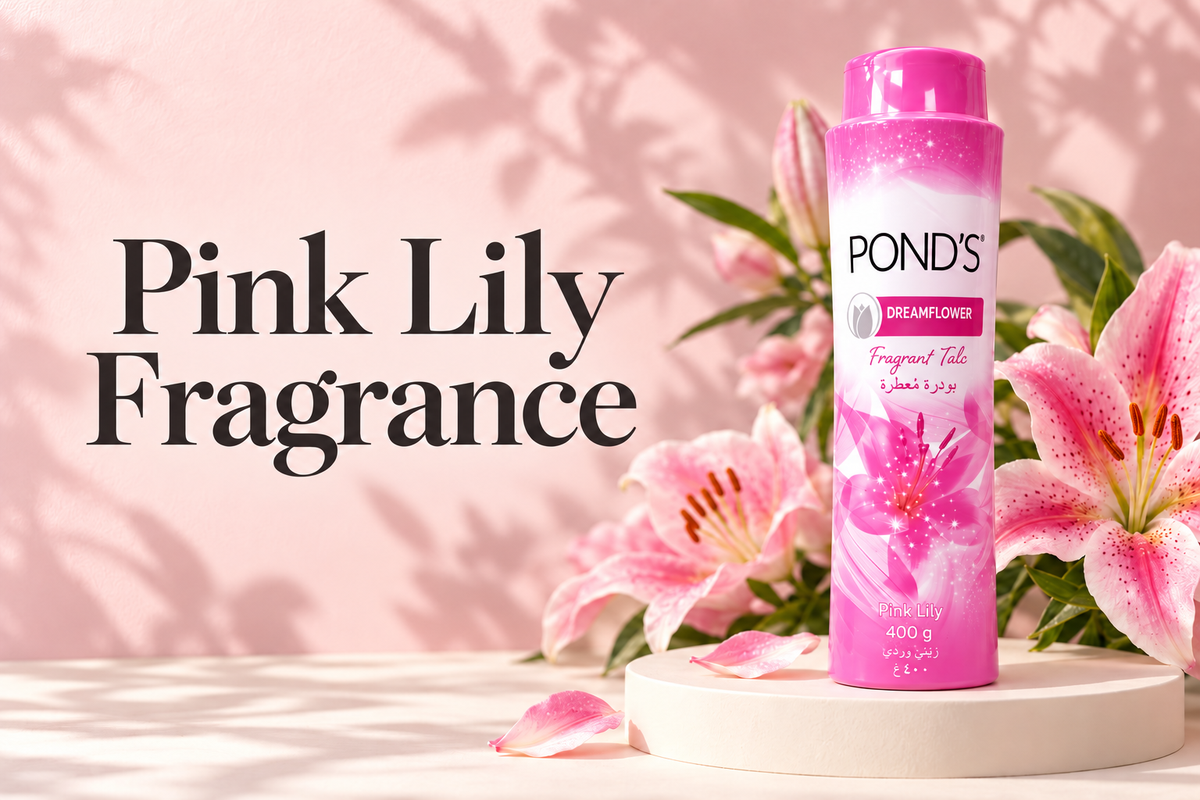 Pond’s Dreamflower Fragrant Talc – Pink Lily, 400 g  (1x3pcs)