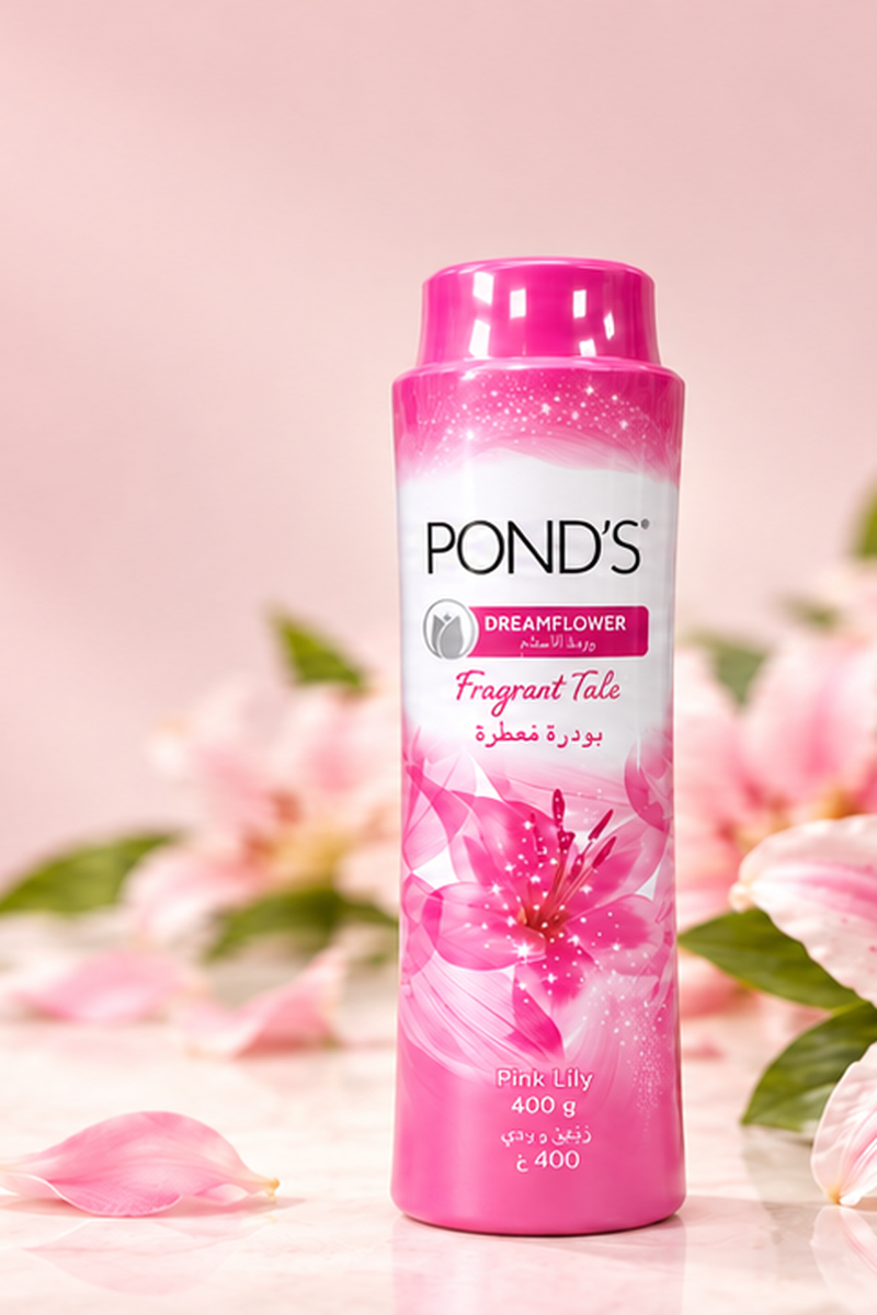 Pond’s Dreamflower Fragrant Talc – Pink Lily, 400 g  (1x3pcs)