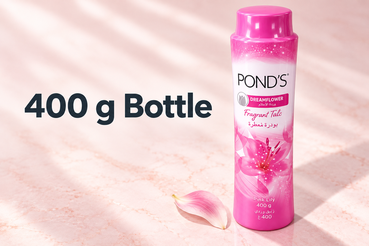 Pond’s Dreamflower Fragrant Talc – Pink Lily, 400 g  (1x3pcs)