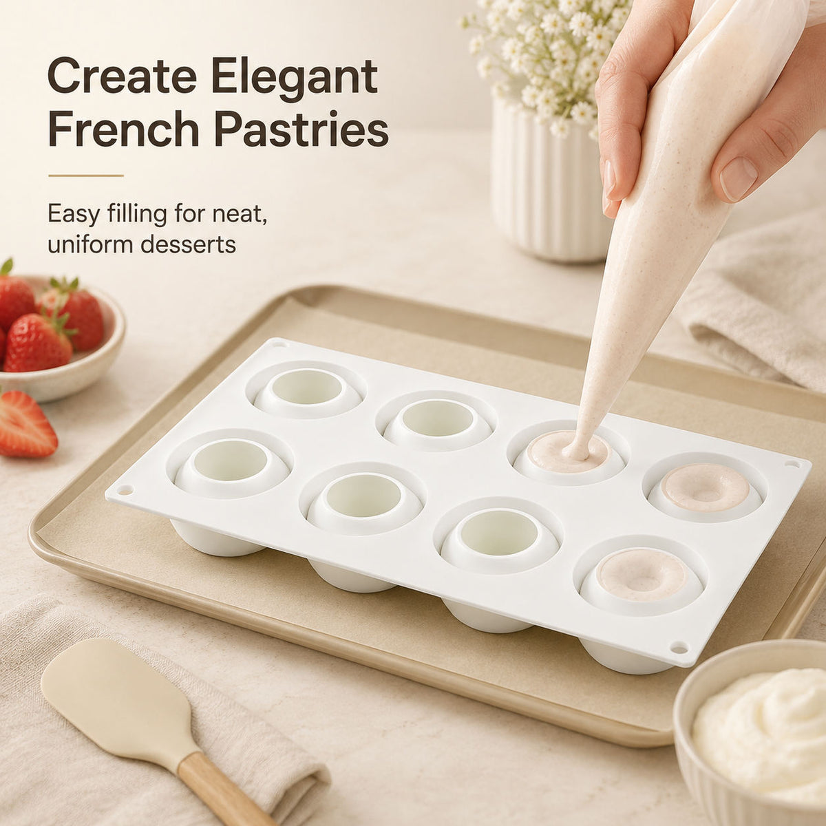 Apple Silicone Mold – 3D Baking Tool for Cakes, Cookies & Chocolate - photo 1