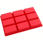 Square Silicone Baking Mold with 9 Cavities for Cakes and Soap - photo 1