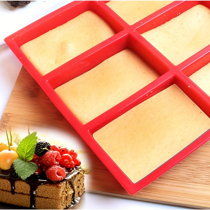 Square Silicone Baking Mold with 9 Cavities for Cakes and Soap - photo 2