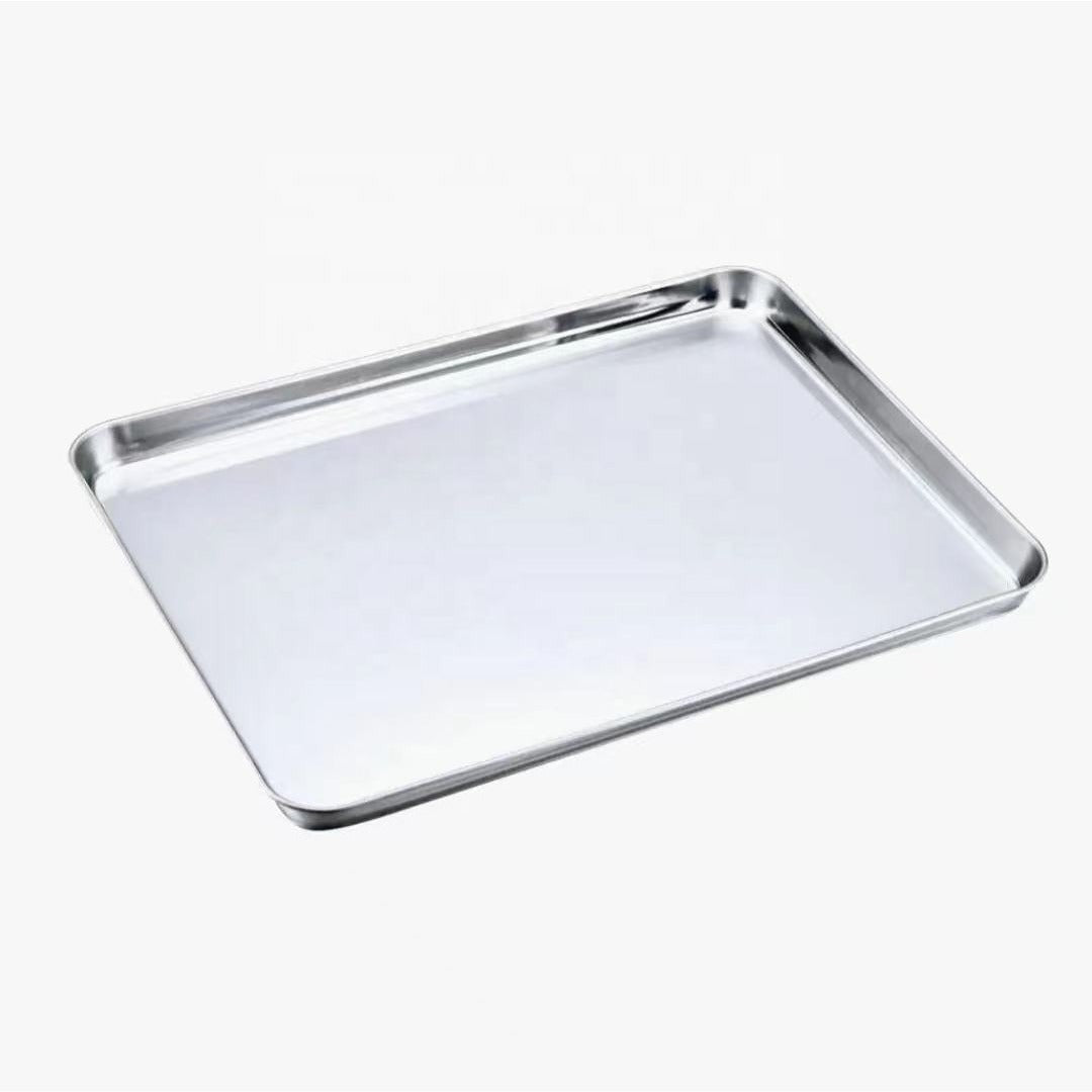 Oven Baking Tray Stainless Steel Sheet Pan for Bread and Cake - photo 1