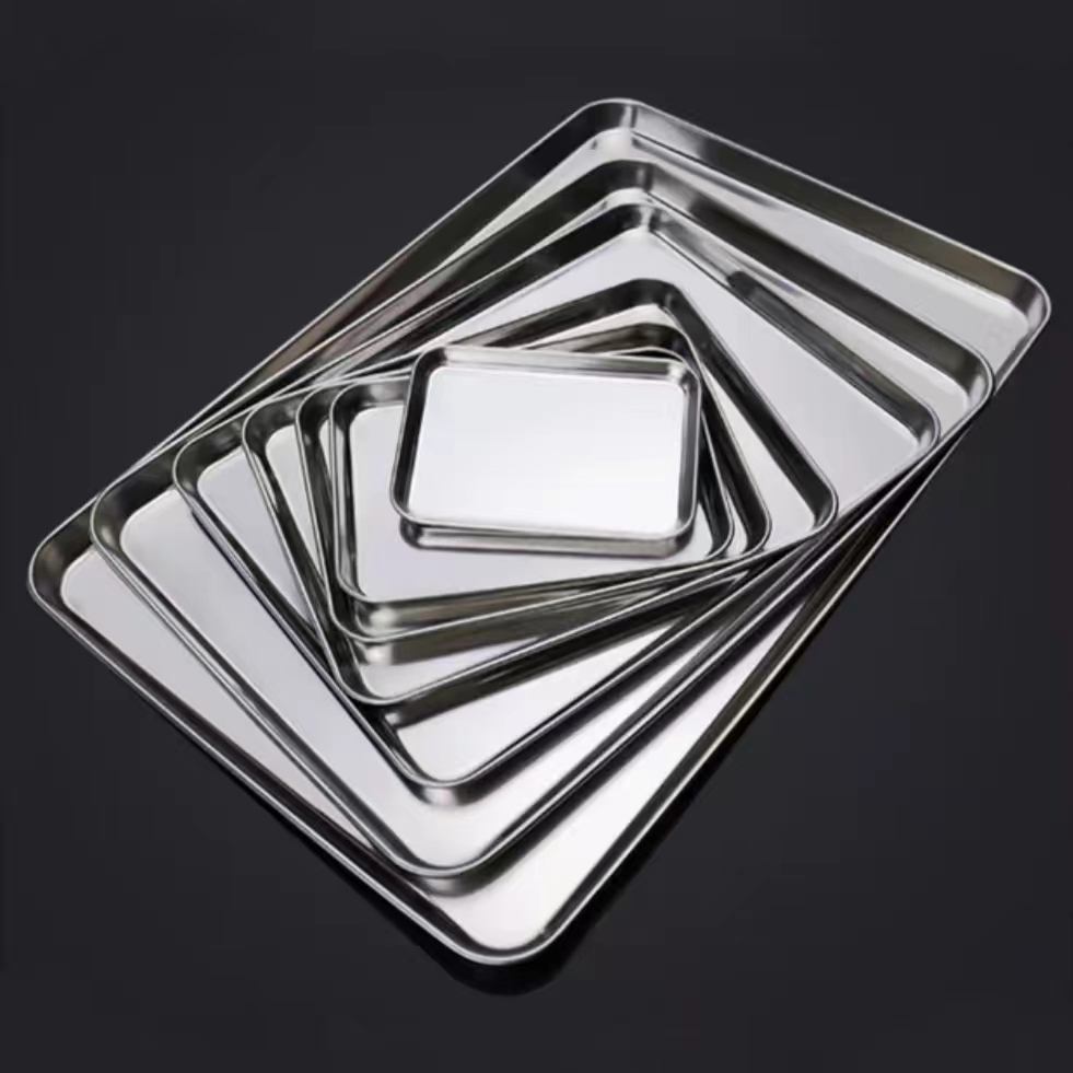 Oven Baking Tray Stainless Steel Sheet Pan for Bread and Cake - photo 3