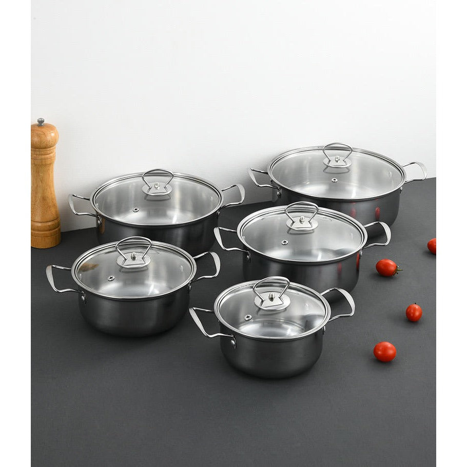 Cookware Set 5 Pieces Non Stick Pots for Kitchen Cooking Use - photo 4