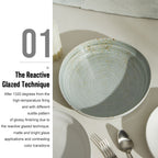 Deep Soup Plate Irregular Shape Blue White Porcelain Dinner Dish - photo 3