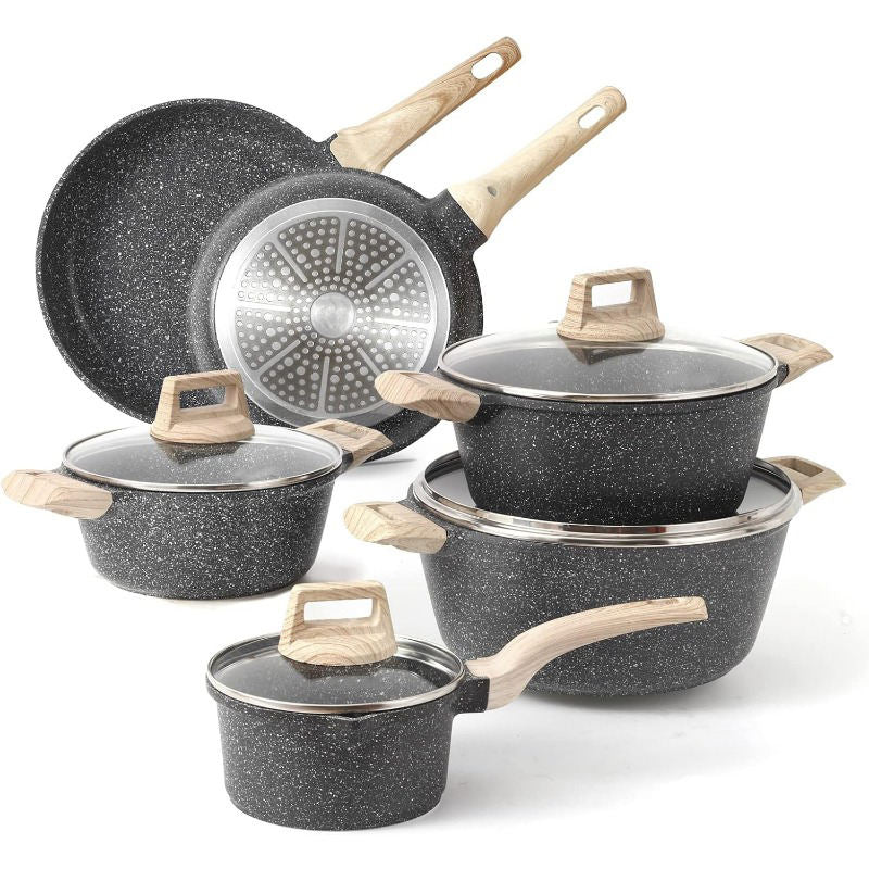 Granite Cookware Set - Nonstick Cooking Pots and Pans for Kitchen - photo 2