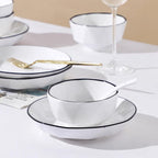 Ceramic Dinner Plates Set - Porcelain Dinnerware for Kitchen - photo 3