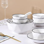 Ceramic Dinner Plates Set - Porcelain Dinnerware for Kitchen - photo 4