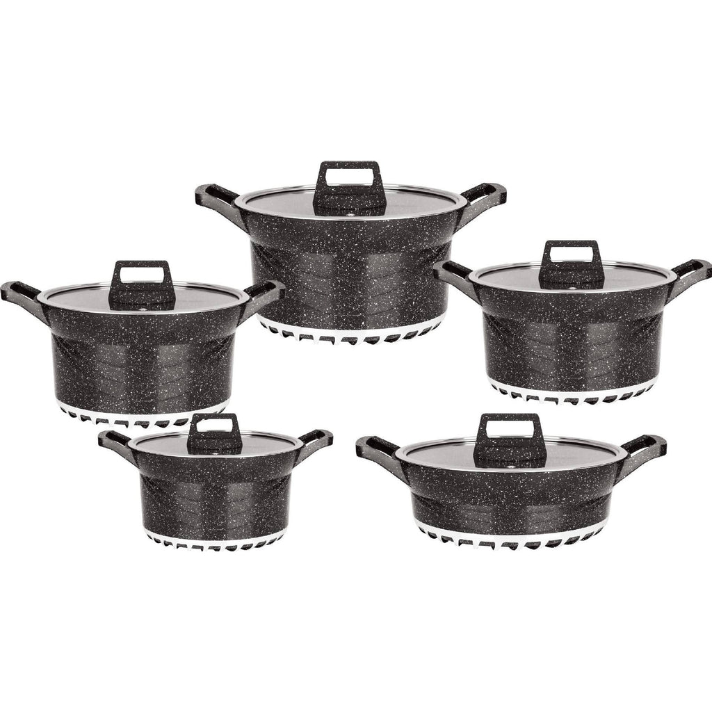 Non-Stick Cookware Set 10Pcs - Aluminum Cooking Pots for Kitchen - photo 4