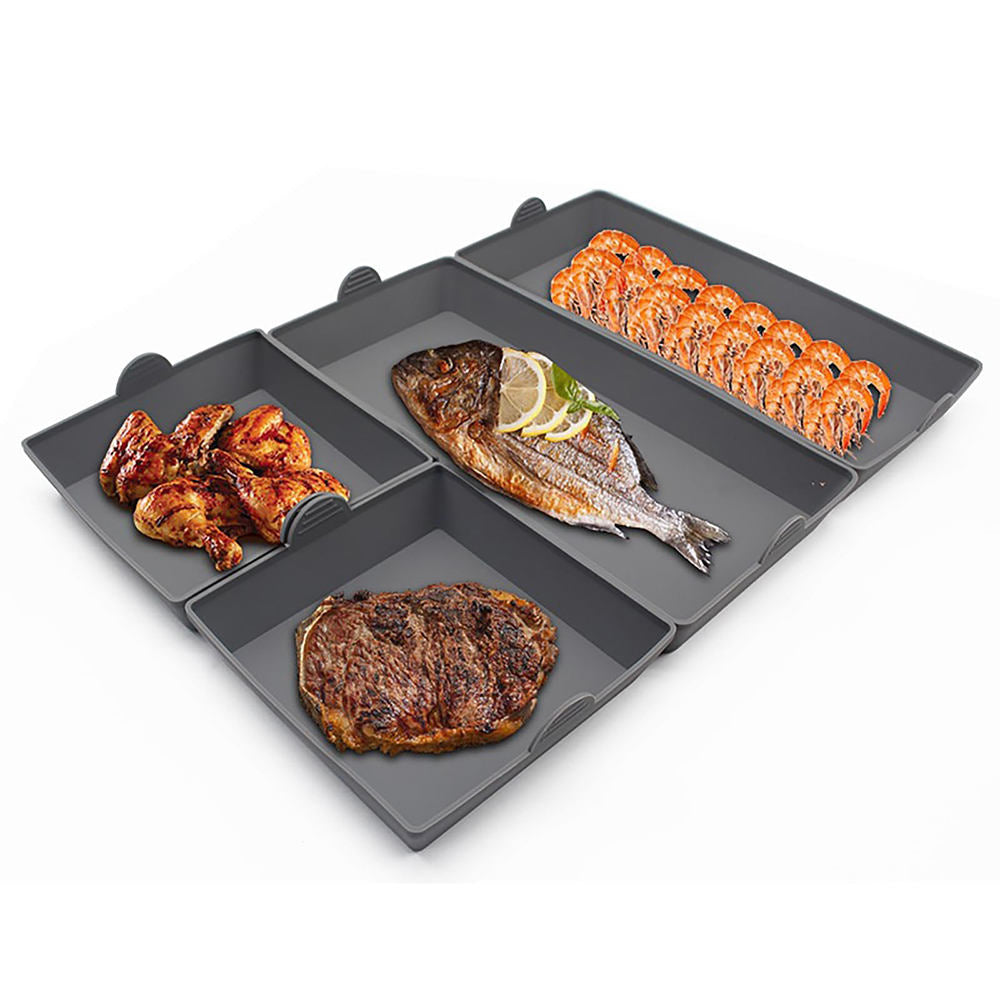 Silicone Divided Baking Dish 4-in-1 Non-Stick Oven Baking Tray - photo 1