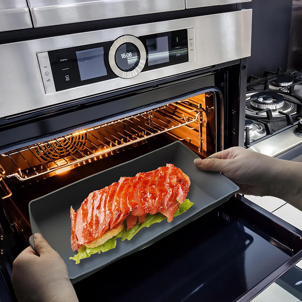 Silicone Divided Baking Dish 4-in-1 Non-Stick Oven Baking Tray - photo 2