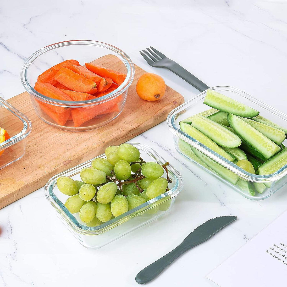 Glass Storage Containers 20 Piece Set Leak Proof Lids Dishwasher Safe - photo 1