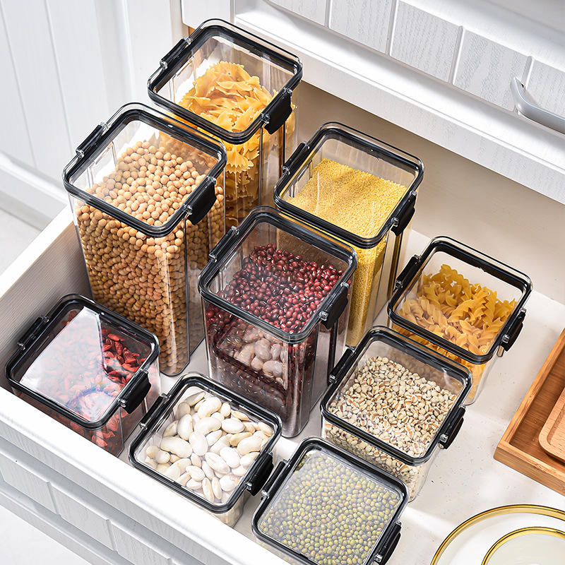 Clear Airtight Square Food Storage Container - Kitchen Canister - photo 1