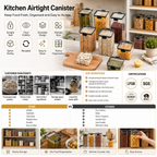 Clear Airtight Square Food Storage Container - Kitchen Canister - photo 2