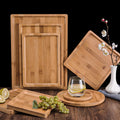 Bamboo Rectangle Serving Tray Set - Wooden Food Tray for Parties - photo 1
