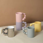 Kawaii Pink Ceramic Coffee Mug - Nordic Style Porcelain Cup Design - photo 2
