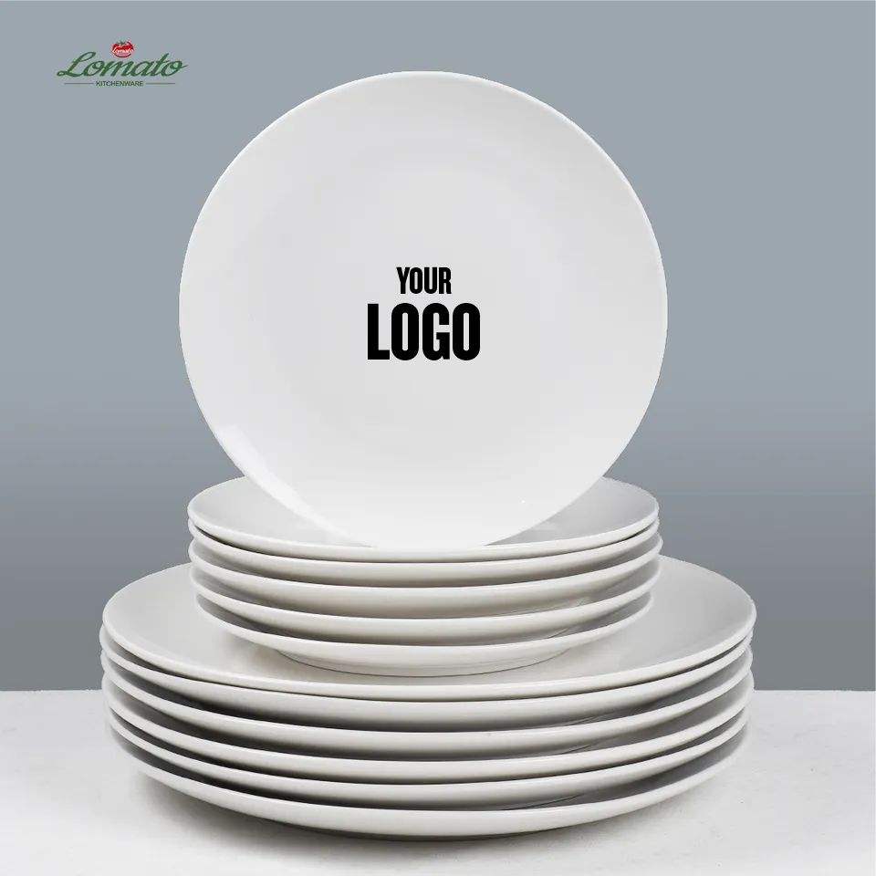 White Ceramic Dinner Plate - Classic Round Plate for Kitchen & Dining - photo 2