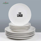 White Ceramic Dinner Plate - Classic Round Plate for Kitchen & Dining - photo 2