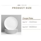 White Ceramic Dinner Plate - Classic Round Plate for Kitchen & Dining - photo 3