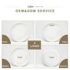 White Ceramic Dinner Plate - Classic Round Plate for Kitchen & Dining - photo 4