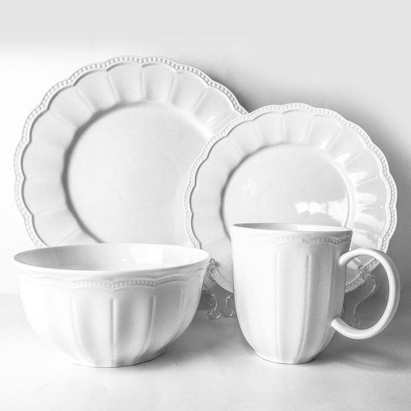 Dinner Plate White Ceramic Porcelain Table Setting for Weddings - photo 3