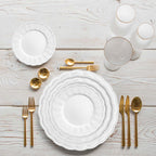 Dinner Plate White Ceramic Porcelain Table Setting for Weddings - photo 4
