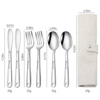 Flat Black Cutlery Set Stainless Steel Travel Camping Flatware - photo 3