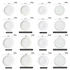 Gold Rim Dinner Plate - White Ceramic Serving Plate for Dining - photo 2