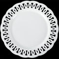 White Hollow Charger Plates - Wedding Decorative Dinnerware Set - photo 1