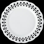 White Hollow Charger Plates - Wedding Decorative Dinnerware Set - photo 1