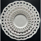 White Hollow Charger Plates - Wedding Decorative Dinnerware Set - photo 2