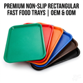 Non Slip Rectangular Serving Tray - Cafeteria Fast Food Tray - photo 1