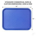 Non Slip Rectangular Serving Tray - Cafeteria Fast Food Tray - photo 2