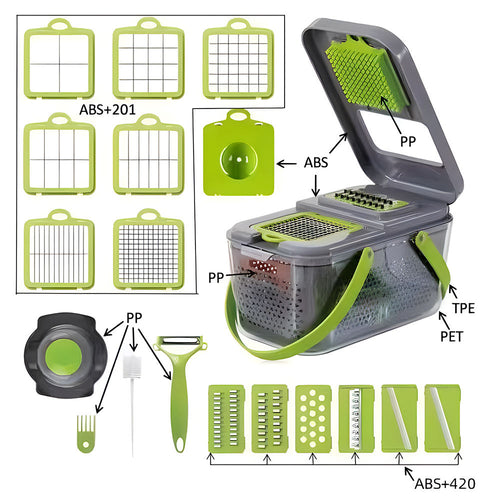 14 in 1 Vegetable Chopper Multifunctional Mandoline Slicer for Kitchen - photo 2