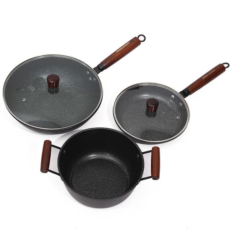 15Pcs Non Stick Cookware Set - Cast Iron Pots and Pans Kitchen Set - photo 1