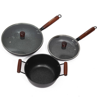 15Pcs Non Stick Cookware Set - Cast Iron Pots and Pans Kitchen Set - photo 1