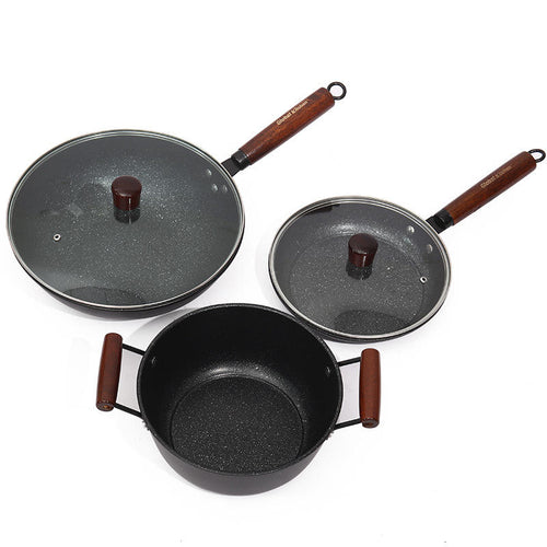 15Pcs Non Stick Cookware Set - Cast Iron Pots and Pans Kitchen Set - photo 1
