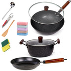 15Pcs Non Stick Cookware Set - Cast Iron Pots and Pans Kitchen Set - photo 4