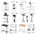 Adjustable Foldable Laptop Stand with Cooling Fan & Mouse Tray - photo 1
